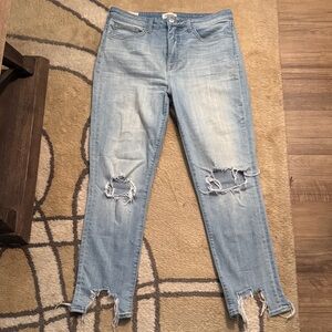 Distressed Light Blue Women's Jeans